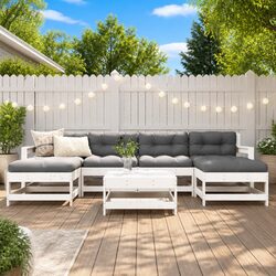 Versatile 7 Piece Garden Lounge Set with Soft Cushions