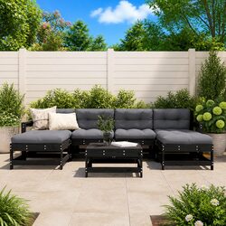 Practical 7 Piece Lounge Set for Outdoor Living
