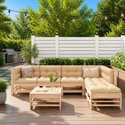 Practical 7 Piece Lounge Set for Outdoor Use
