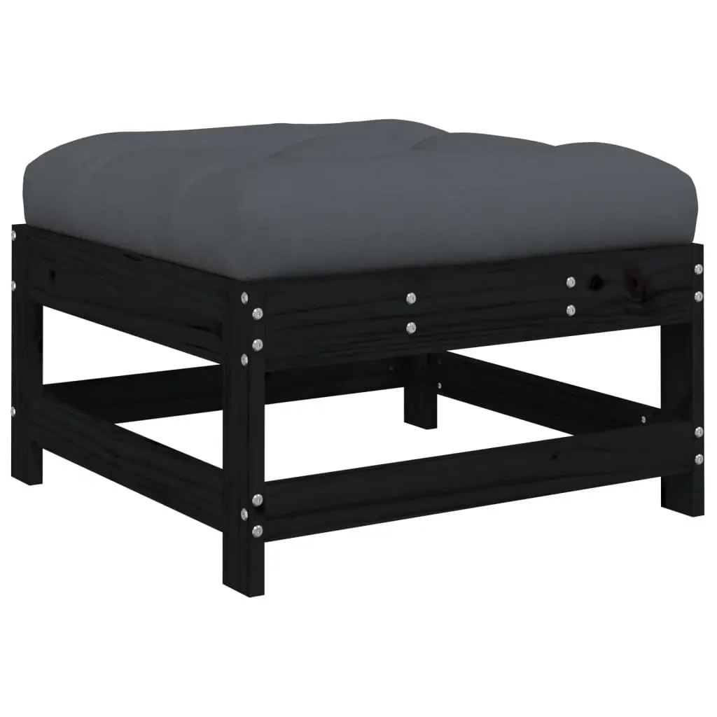 Garden Lounge Set 6 Piece Outdoor Furniture Patio Sofa with Cushions Black