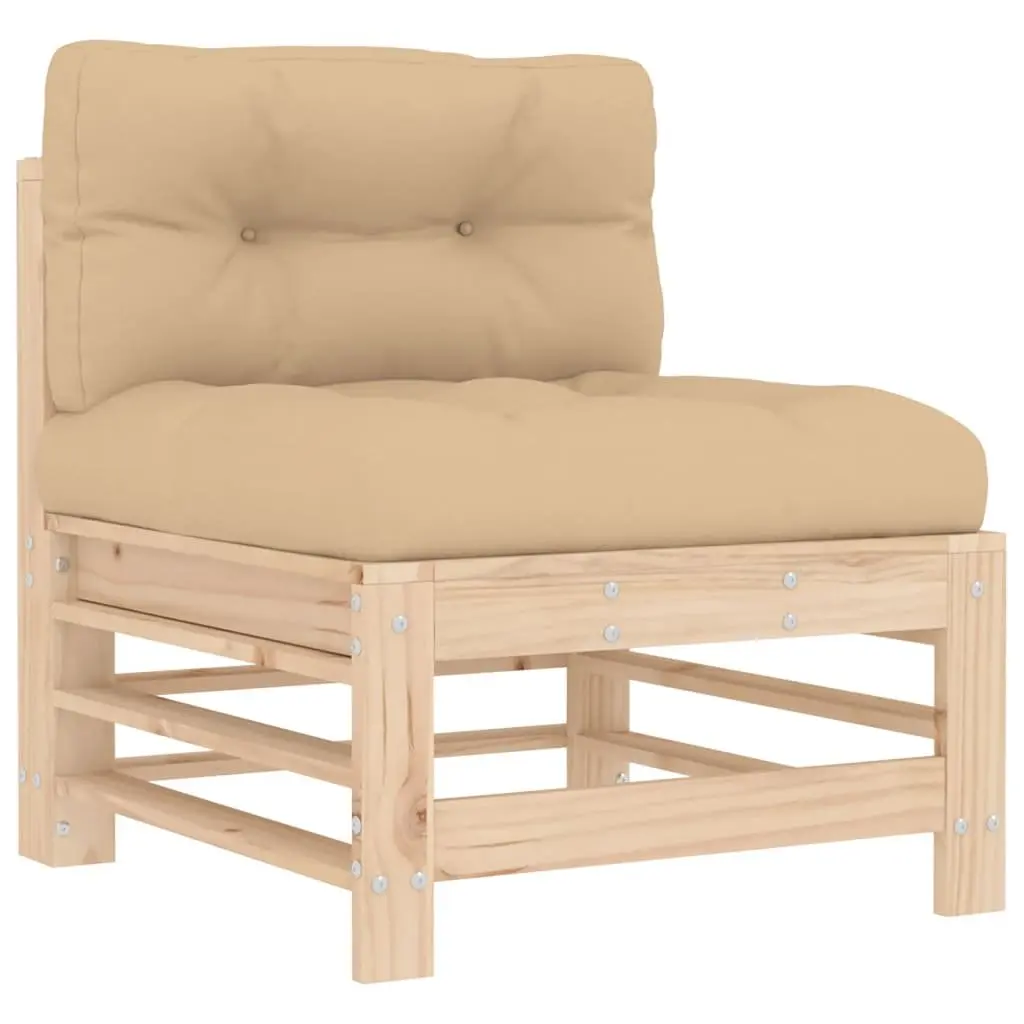 Garden Lounge Set 5 Piece Outdoor Furniture Patio Sofa with Cushions Wood