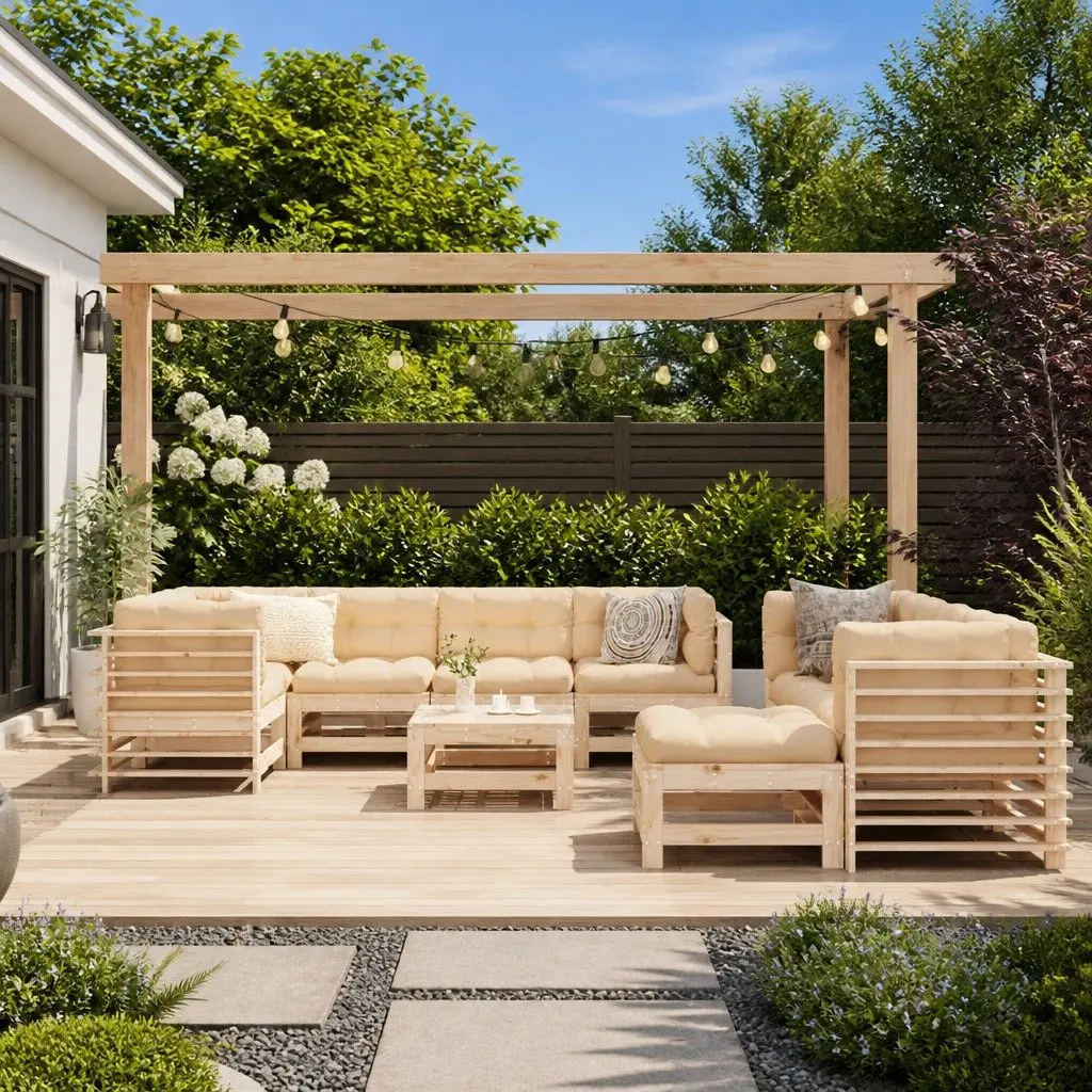 10 Piece Lounge Set for Outdoor Spaces