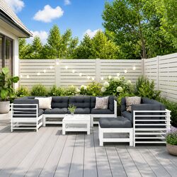 Practical 10-Piece Garden Lounge Set for Outdoor Living