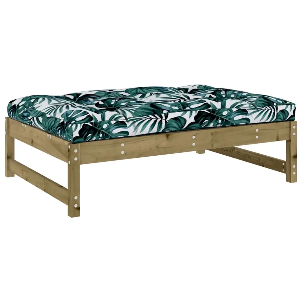 Garden Lounge Set Solid Pine Wood 5 Piece Outdoor Furniture Patio Sofa with Cushions Brown