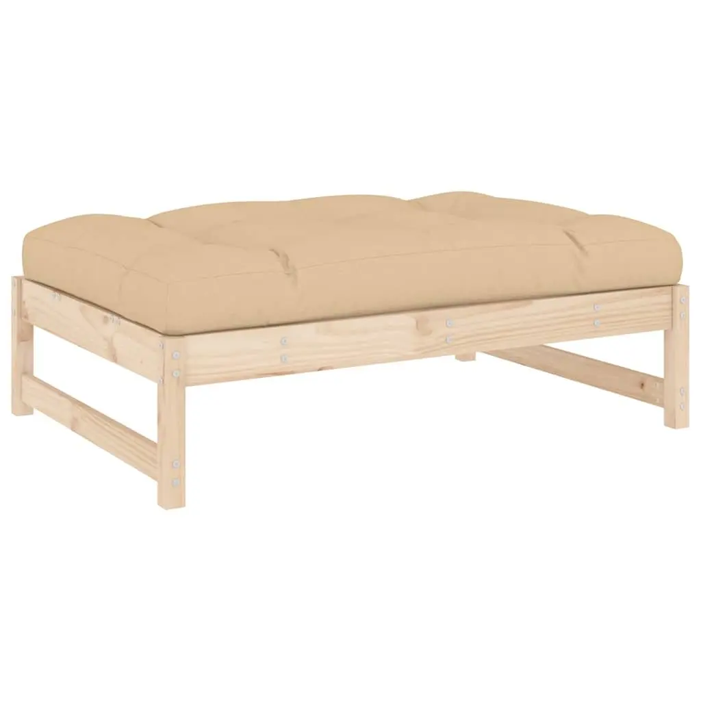 Garden Lounge Set 6 Piece Outdoor Furniture Solid Wood Patio Sofa with Cushions