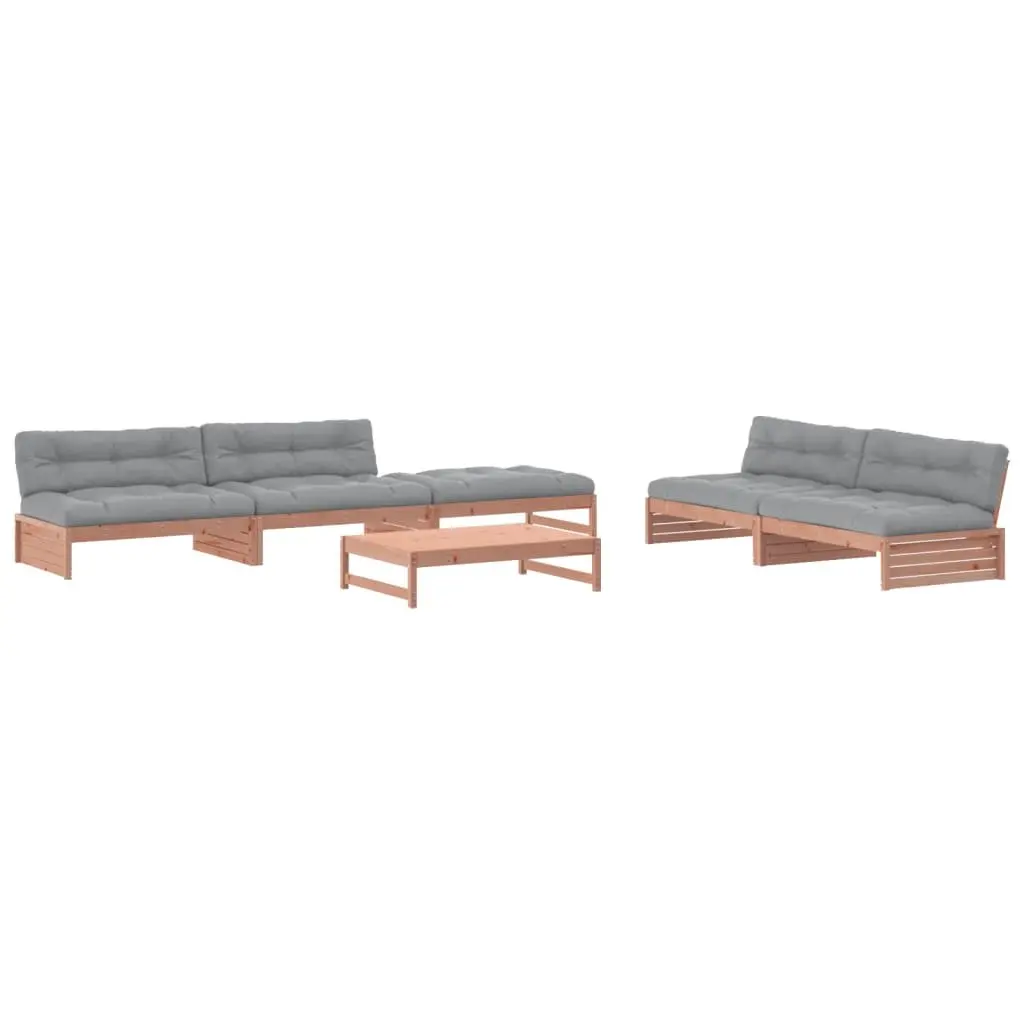 Garden Lounge Set 6 Piece Wooden Outdoor Furniture Patio Sofa with Cushions