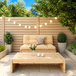 Practical 2 Piece Lounge Set with Cushions for Outdoors
