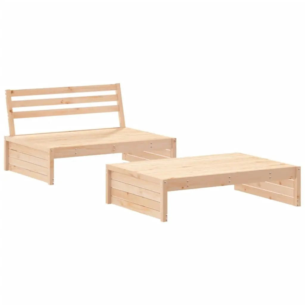 2 Piece Lounge Set with Cushions for Outdoors