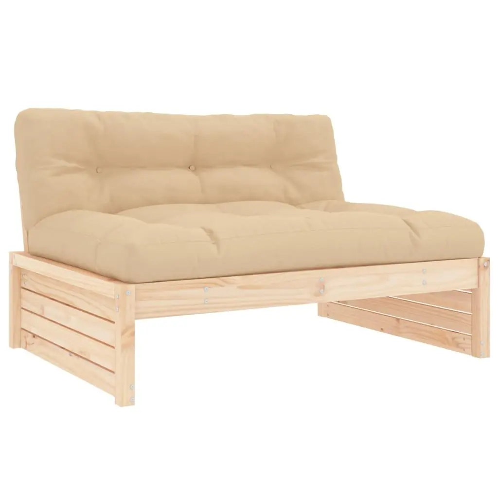 2 Piece Lounge Set with Cushions for Outdoors