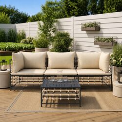 Versatile 4-Piece Lounge Set for Outdoor Use