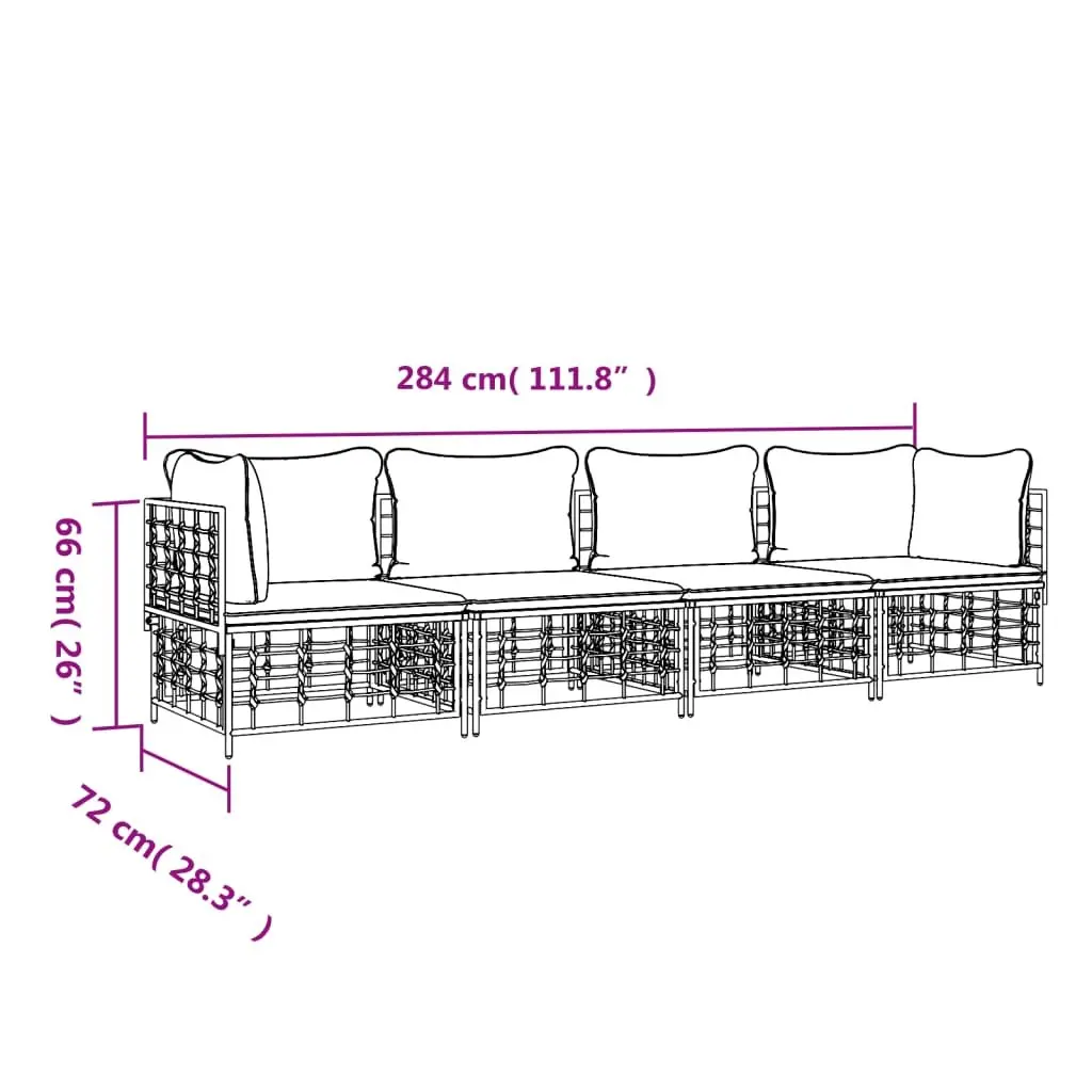 4-Piece Outdoor Lounge Set for Relaxation