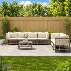 Practical 8-Piece Lounge Set for Your Outdoor Areas