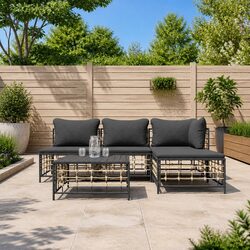 Ideal 5 Piece Garden Lounge Set for Relaxation Outdoors