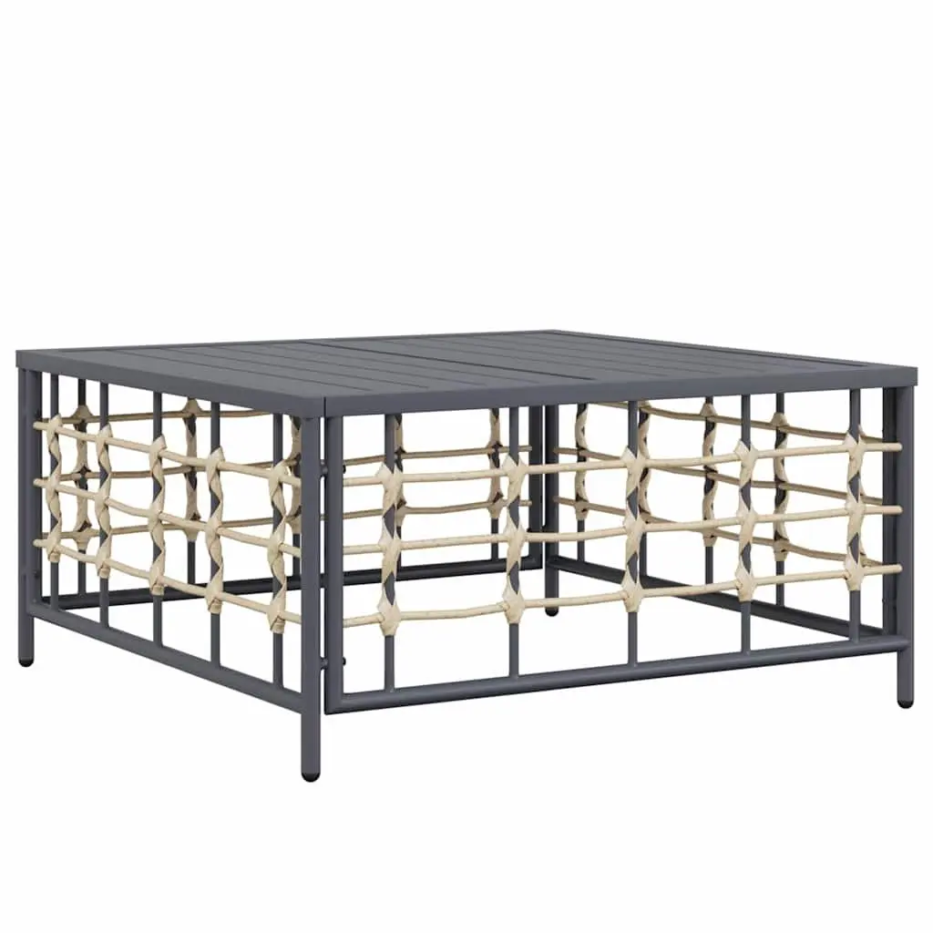 Outdoor Lounge Set Poly Rattan 4 Piece Garden Furniture with Cushions Anthracite