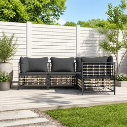 Functional 4-Piece Garden Lounge Set with Cushions
