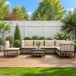 8 Piece Modular Garden Lounge Set for Real-Life Use