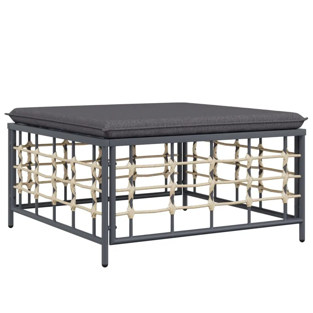Outdoor Garden Lounge Set 6 Piece Modular Seating with Cushions Anthracite