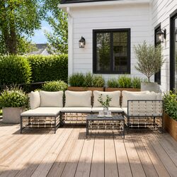 Practical 7-Piece Lounge Set for Outdoor Relaxation