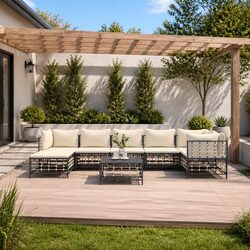 Practical 8-Piece Garden Lounge Set for Any Space