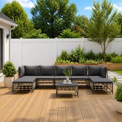 Versatile 8-Piece Garden Seating Set for Relaxation