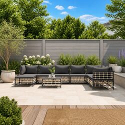Practical 9 Piece Garden Lounge Set for Your Home