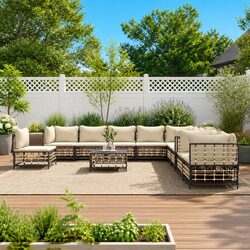 Versatile 11-Piece Outdoor Seating Solution