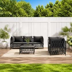 Functional 6-Piece Outdoor Lounge Set with Modular Flexibility