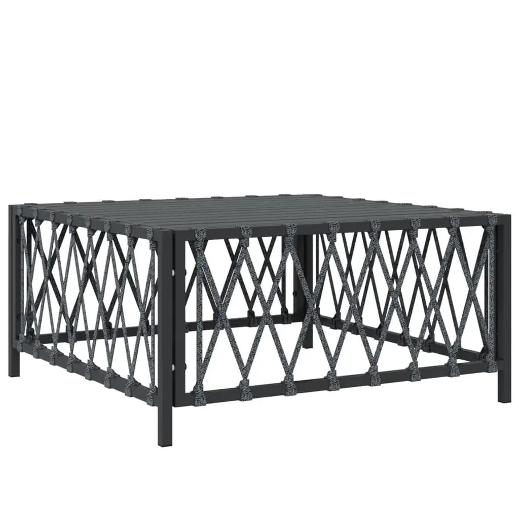 Garden Lounge Set Modular Sofa Steel Frame 6 Piece Anthracite