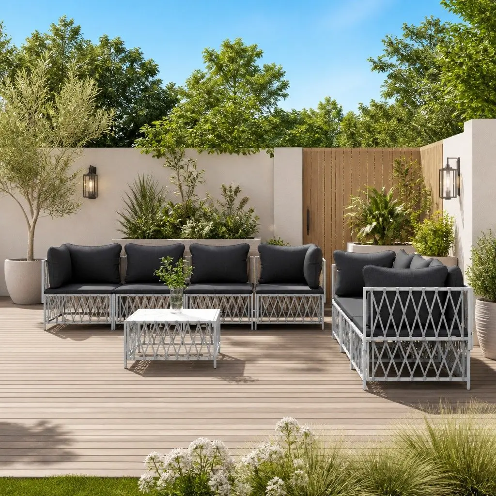 8-Piece Modular Sofa Set for Outdoor Living