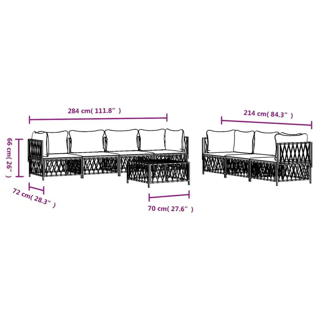 8-Piece Modular Sofa Set for Outdoor Living