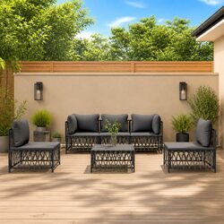 Practical 6 Piece Lounge Set for Your Garden