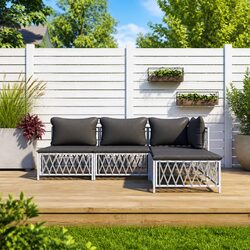 Comfortable 4-Piece Lounge Set for Outdoor Use