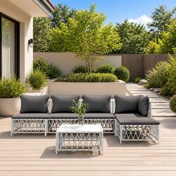 Practical 6 Piece Garden Lounge Set for Outdoor Living