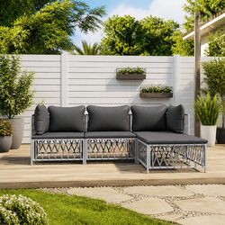 Versatile Outdoor Lounge Set – 4 Pieces for Your Garden