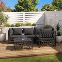 Versatile 5 Piece Garden Lounge Set for Outdoor Use
