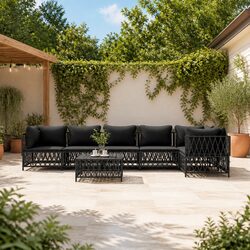 7 Piece Modular Garden Lounge Set for Relaxation