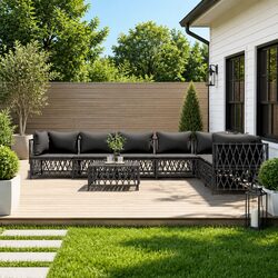 Practical 8-Piece Garden Lounge Set for Relaxation