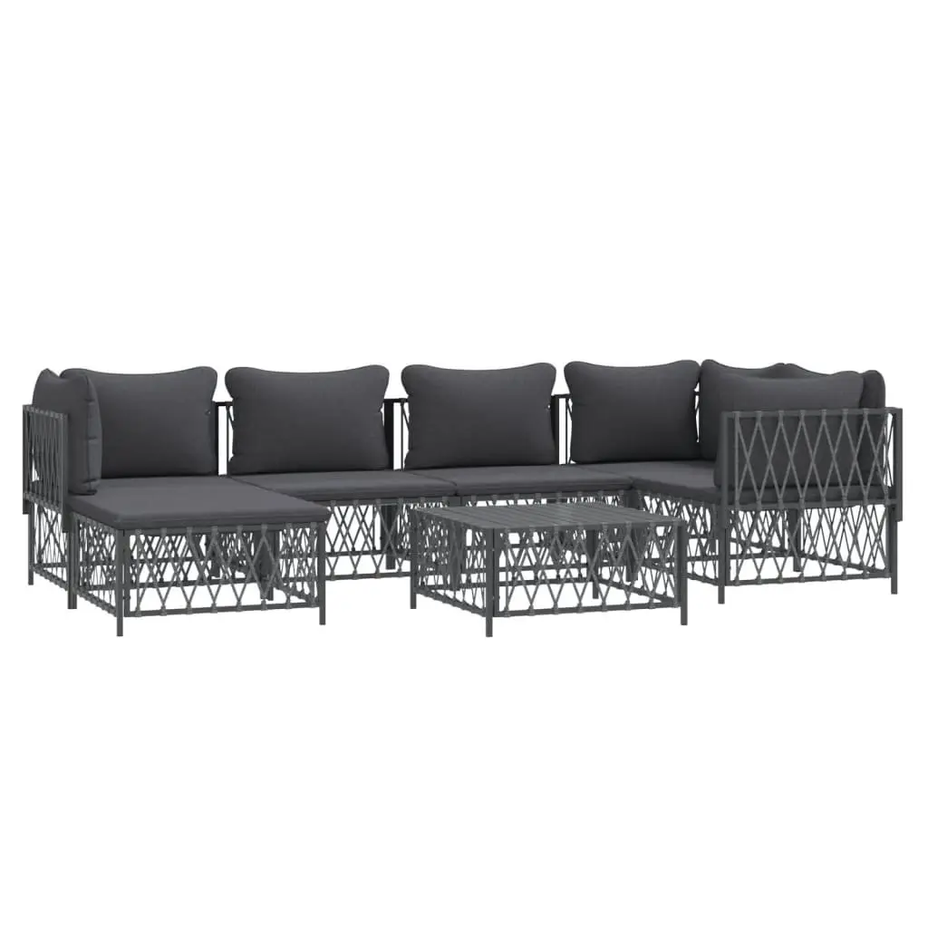 Garden Lounge Set 7 Piece Outdoor Furniture Modular Sofa Anthracite with