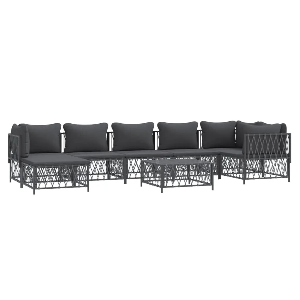 8-Piece Modular Lounge Set for Outdoor Use