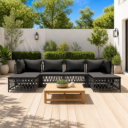 Versatile 6-Piece Lounge Set for Outdoor Comfort