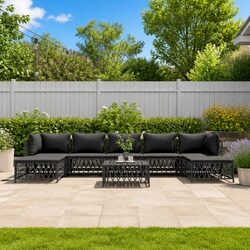 Practical 8-Piece Garden Lounge Set for Outdoor Relaxation