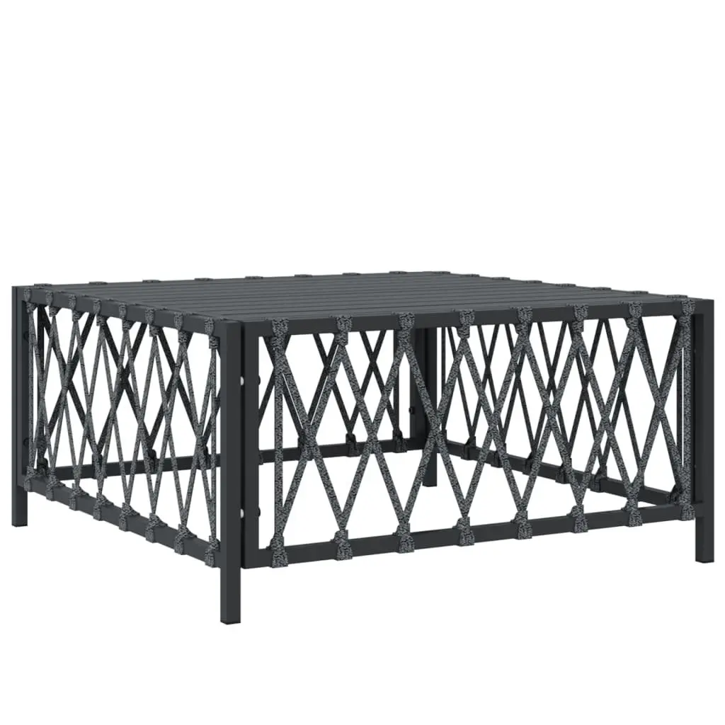 Garden Lounge Set Modular Powder-coated Steel 8 Piece Anthracite