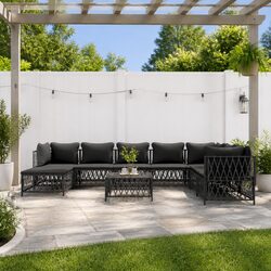 Versatile 9 Piece Garden Lounge Set for Your Patio