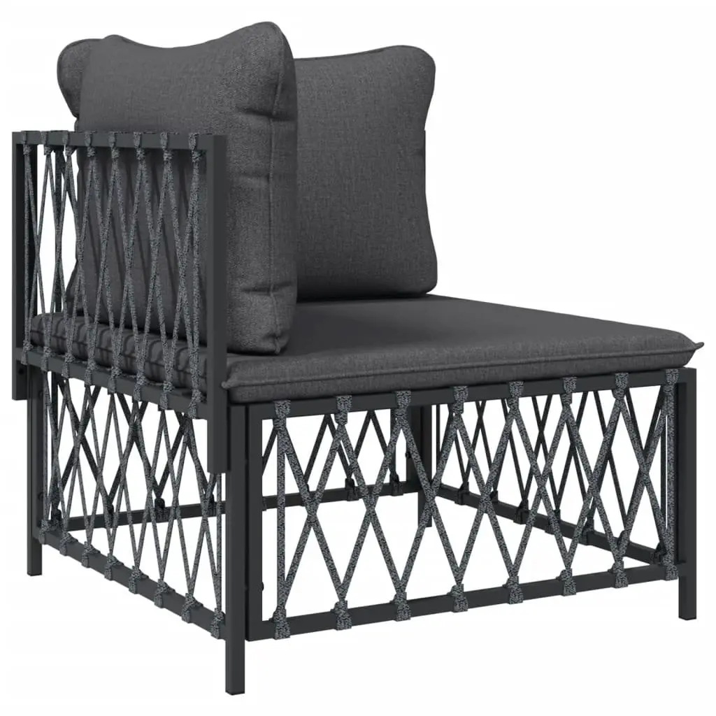 7 Piece Garden Lounge Set Outdoor Sofa Furniture Anthracite with Cushions