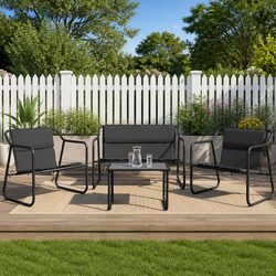 Practical 4-Piece Lounge Set for Every Outdoor Occasion