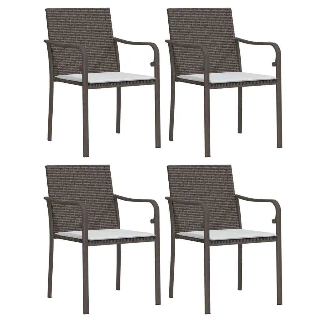 Garden Dining Set 5 Piece Outdoor Patio Furniture with Cushions Rattan Steel