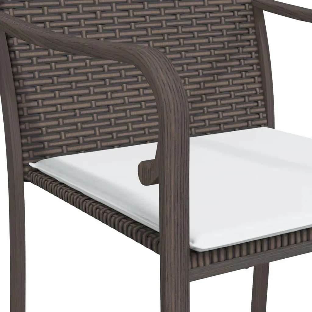 Garden Dining Set 5 Piece Outdoor Patio Furniture with Cushions Rattan Steel