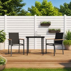 Functional Black Outdoor Dining Set for Home Use