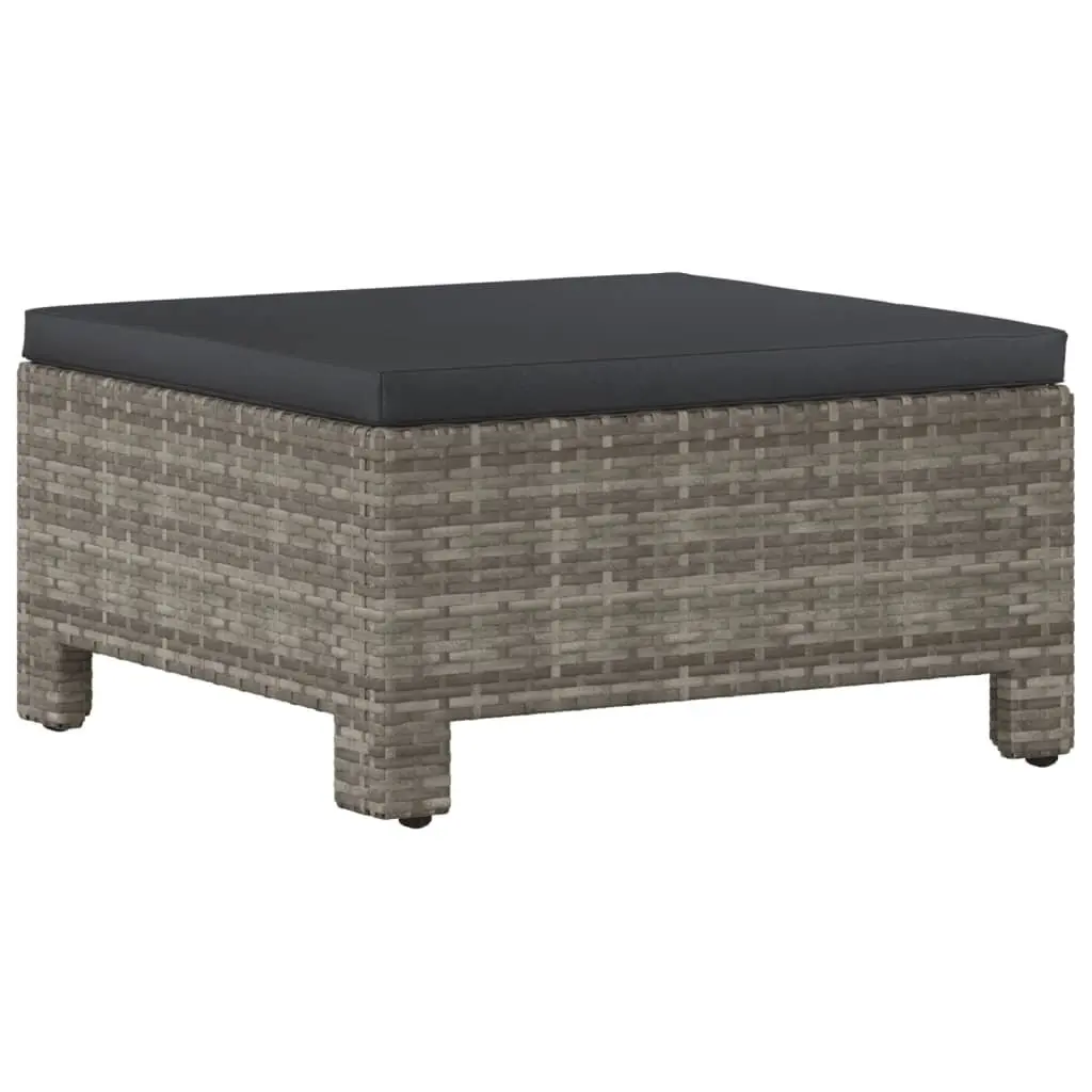5 Piece Outdoor Garden Lounge Set Poly Rattan Grey