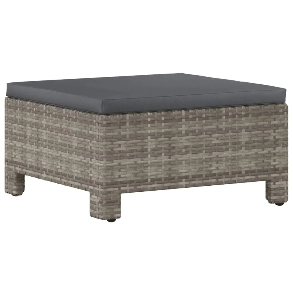 5 Piece Garden Lounge Set Modular Outdoor Furniture Grey PE Rattan Cushions Seating
